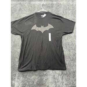 DC Comics Batman T Shirt Mens XL Black Cotton Logo Short Sleeve Crewneck Graphic